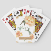 Moderne gelbe Blumen & Kraft Personalisiertes Gesc Spielkarten (Rückseite)