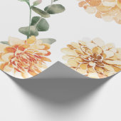 Moderne gelbe Blumen Muster Geschenkpapier (Ecke)