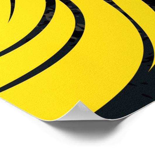 Moderne gelbe Blumendekoration Poster (Ecke)