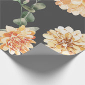 Moderne gelbe Blumenmuster Geschenkpapier (Ecke)