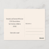 Moderne gelbe Chic-Skripte Wir haben die Ankündigu Postkarte (Rückseite)