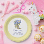 Moderne Gelbe Chinoiserie High-Heel Schuhe Pappteller (Party)