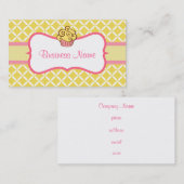 Moderne gelbe Cupcake-Visitenkarte Visitenkarte (Vorne/Hinten)
