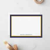 Moderne, gelbe Doppelgrenzenkarte Mitteilungskarte (Vorderseite/Rückseite Beispiel)