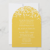 Moderne Gelbe Fallenden Petals Hochzeitseinladunge Einladung (Vorderseite)