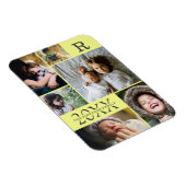 Moderne gelbe Farbblöcke, Reihe 6 Fotomaterial Magnet (Rechte Seite)