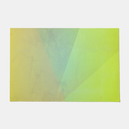 Moderne gelbe geometrische Abstufung Fußmatte (Vorderseite)