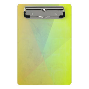 Moderne gelbe geometrische Abstufung Mini Klemmbrett