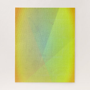 Moderne gelbe geometrische Abstufung Puzzle