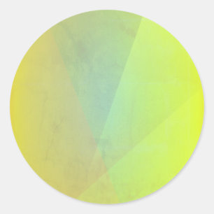 Moderne gelbe geometrische Abstufung Runder Aufkleber