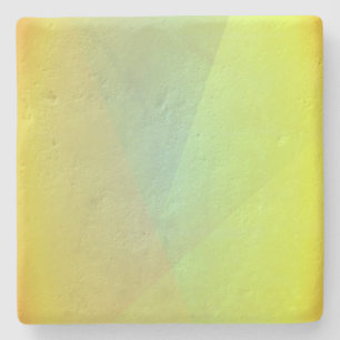 Moderne gelbe geometrische Abstufung Steinuntersetzer