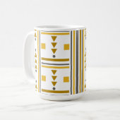 Moderne gelbe geometrische Gemusterte Tasse (Vorderseite Links)