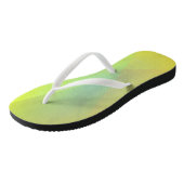 Moderne gelbe geometrische Gradation Badesandalen (Schrägansicht)