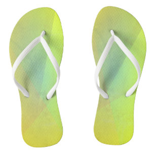 Moderne gelbe geometrische Gradation Badesandalen