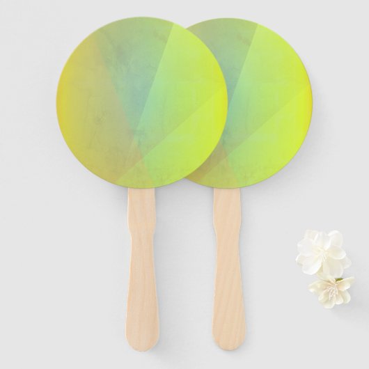 Moderne gelbe geometrische Gradation Fächer (Vorne und Hinten)