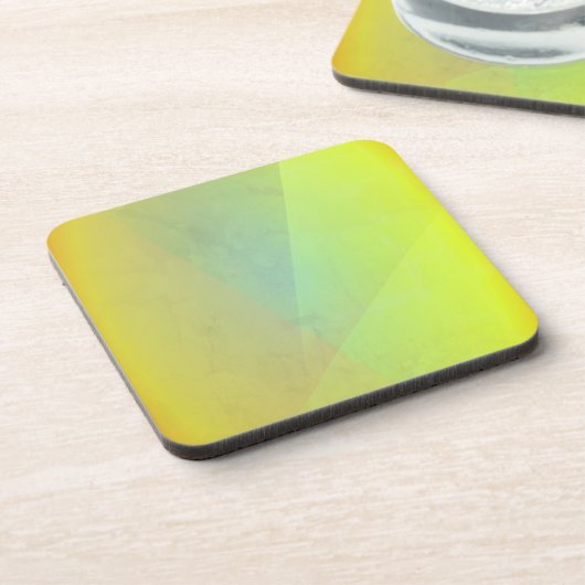 Moderne gelbe geometrische Gradation Getränkeuntersetzer (Linke Seite)
