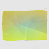 Moderne gelbe geometrische Gradation Golfhandtuch (Horizontal)
