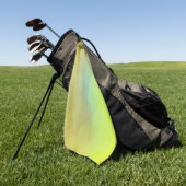 Moderne gelbe geometrische Gradation Golfhandtuch (Gras)