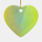 Moderne gelbe geometrische Gradation Keramik Ornament (Hinten)