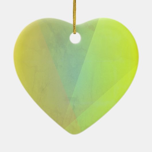 Moderne gelbe geometrische Gradation Keramik Ornament (Hinten)