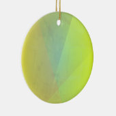 Moderne gelbe geometrische Gradation Keramik Ornament (Rechts)