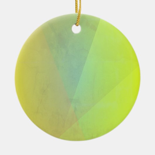 Moderne gelbe geometrische Gradation Keramik Ornament (Vorne)