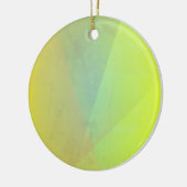 Moderne gelbe geometrische Gradation Keramik Ornament (Links)