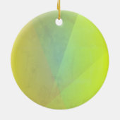 Moderne gelbe geometrische Gradation Keramik Ornament (Hinten)