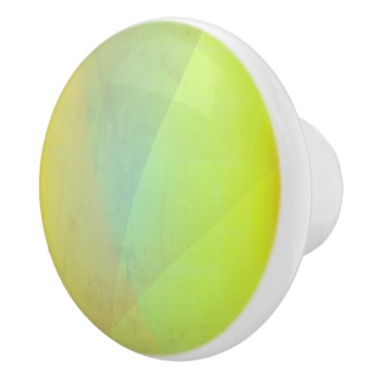 Moderne gelbe geometrische Gradation Keramikknauf (Rechts)