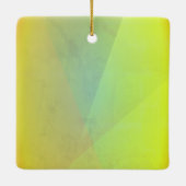Moderne gelbe geometrische Gradation Keramikornament (Rückseite)