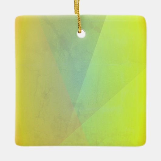 Moderne gelbe geometrische Gradation Keramikornament (Vorderseite)