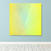 Moderne gelbe geometrische Gradation Leinwanddruck (Insitu (Holzboden))