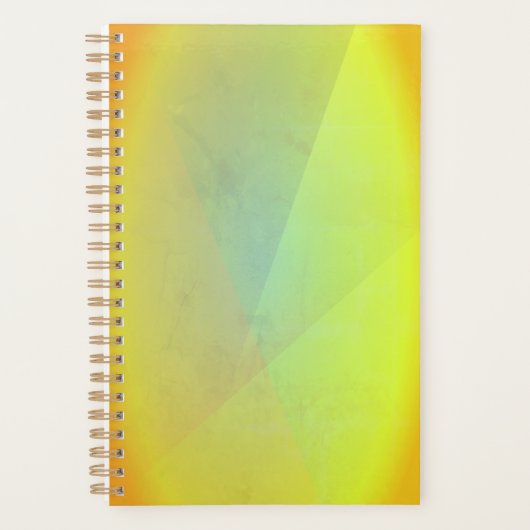 Moderne gelbe geometrische Gradation Planer (Vorderseite)