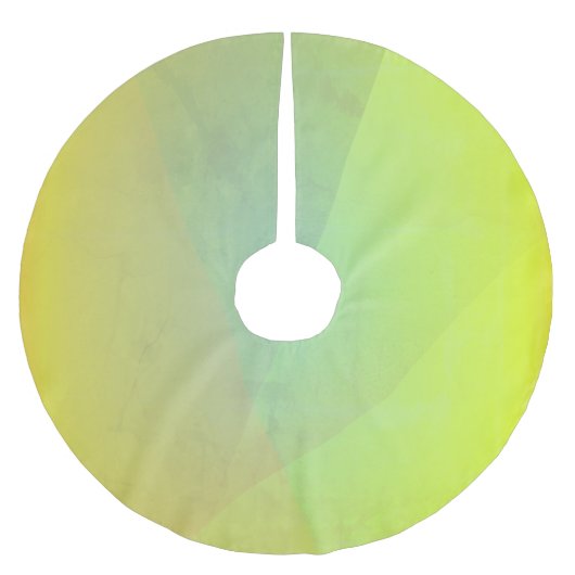 Moderne gelbe geometrische Gradation Polyester Weihnachtsbaumdecke (Vorderseite)