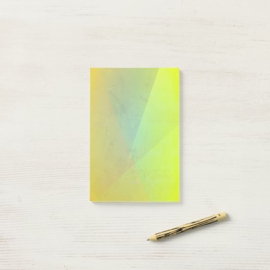 Moderne gelbe geometrische Gradation Post-it Klebezettel (Auf Schreibtisch)