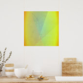 Moderne gelbe geometrische Gradation Poster (Küche)