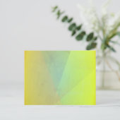 Moderne gelbe geometrische Gradation Postkarte (Stehend Vorderseite)