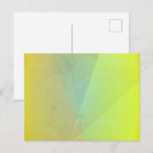 Moderne gelbe geometrische Gradation Postkarte (Vorne/Hinten)