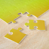 Moderne gelbe geometrische Gradation Puzzle (Seite)