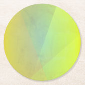 Moderne gelbe geometrische Gradation Runder Pappuntersetzer (Vorderseite)