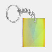 Moderne gelbe geometrische Gradation Schlüsselanhänger (Vorderseite links)