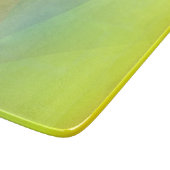 Moderne gelbe geometrische Gradation Schneidebrett (Ecke)