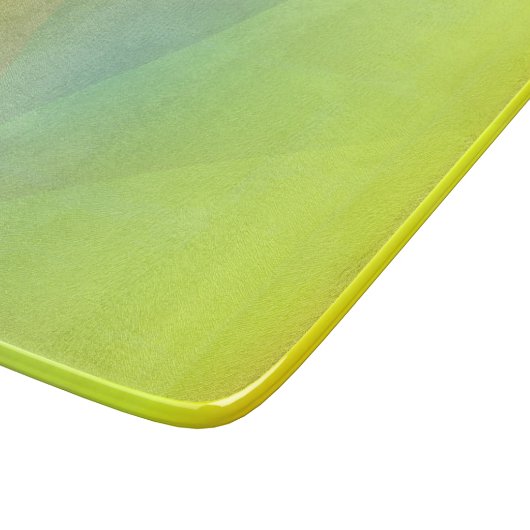 Moderne gelbe geometrische Gradation Schneidebrett (Ecke)