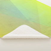 Moderne gelbe geometrische Gradation Sherpadecke (3/4)