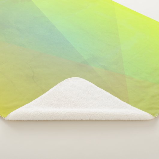 Moderne gelbe geometrische Gradation Sherpadecke (3/4)