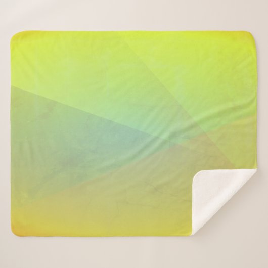 Moderne gelbe geometrische Gradation Sherpadecke (Vorderseite (Horizontal))