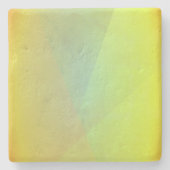 Moderne gelbe geometrische Gradation Steinuntersetzer (Vorderseite)