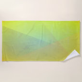 Moderne gelbe geometrische Gradation Strandtuch (Vorderseite)