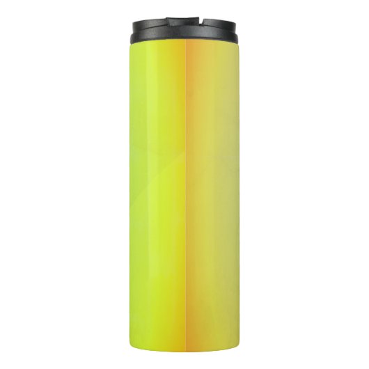 Moderne gelbe geometrische Gradation Thermosbecher (Rückseite)