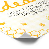 Moderne gelbe Gingham-Honigbiene Date Night Ideen Poster (Ecke)
